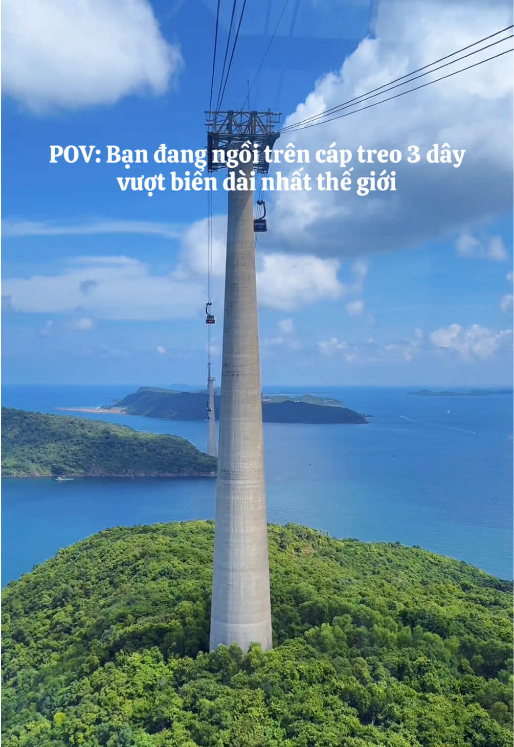 View from Hon Thom cable car 🩵🚡🚠🌊 #xuhuong #honthomphuquoc #phuquoc #phuquocisland #meotrendao 