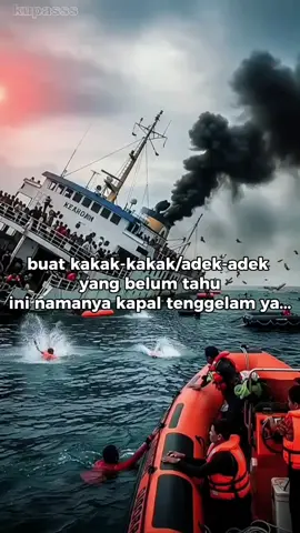 👤:kenapa tenggelam? 🧑🏻:bocor tangnki airnya jadi deh tenggelam....#kapaltakberlayar  #KARAM 