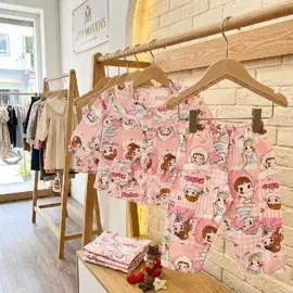 đồ pijama bé gái 6-13kg , bộ đồ tole bé gái tay dài quần dài, chất vải tole 2 da loại 1 mềm mại thoáng mát 