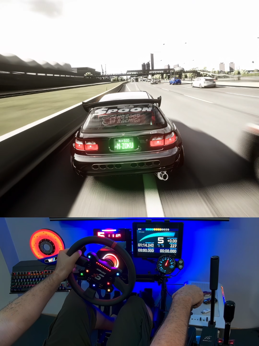 assettocorsa honda civic hb traffic drive #simagic #gamer #gaming #creatorsearchinsights #gamers @SIMAGIC 