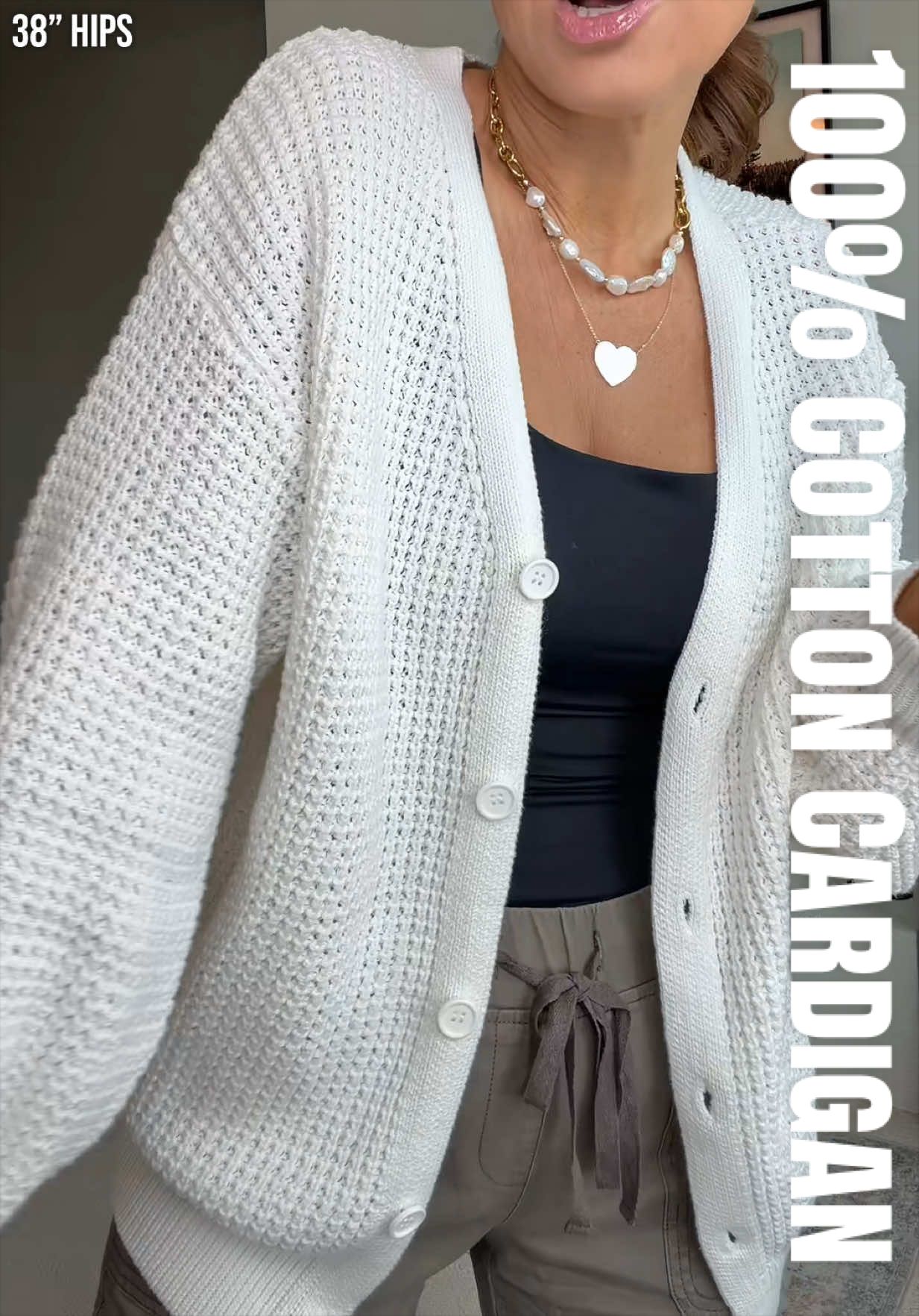 The cardigan that’s so comfy you’ll want to take naps in it ✨🤍✨ #cottoncardigan #cardigan #waffleknit #teacheroutfit #summercardigan 