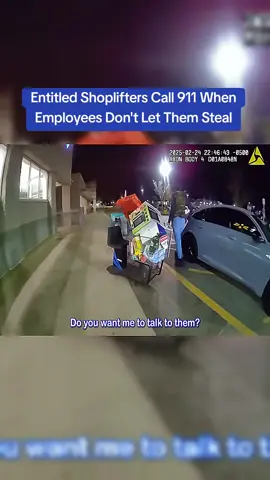 Entitled Shoplifters Call 911 When Employees Don't Let Them Steal#cops #copsoftiktok 