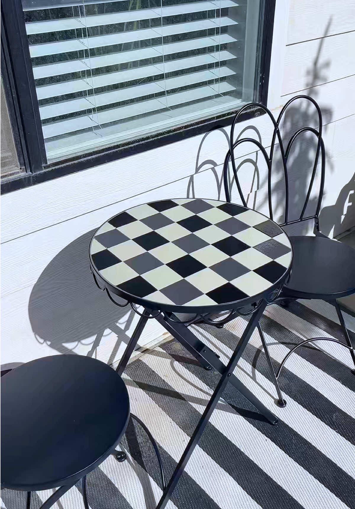 What an upgrade for my front porch #tiktokshopcreatorpicks #DealsForYouDays #patioset #outdoorliving #backyarddecor 