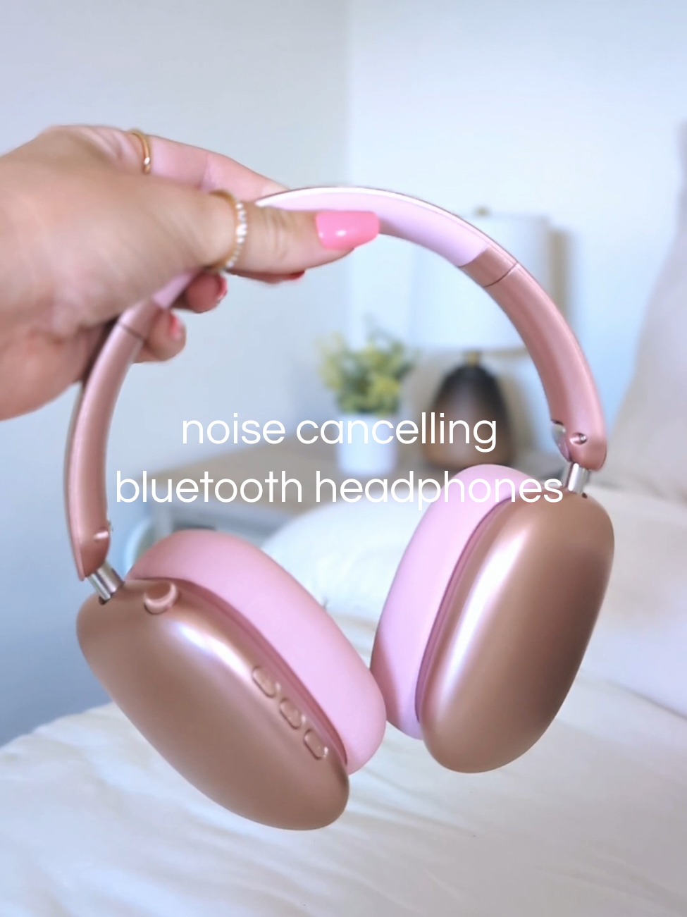 noise cancelling bluetooth headphones is the way to go! I wear these headphones everydayyyy!! they're amazing and feel so comfortable @WentronicDirect #headphones #noisecancelling #pink #dealsforyoudays #fyp 