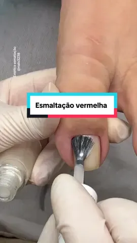 Esmaltação vermelha ❤️✨🥰 #pedi #esmaltação #esmalte #unhasnaturais #unhas 
