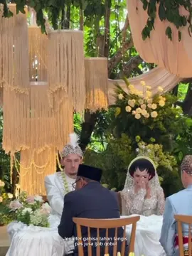 Aaaaah terharu bgt liat jen🥹  — akad nikah jennifer & justin #fyp #jennifercoppen #justinhubner #wedding 