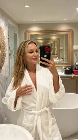 Wet hair, white robe, zero seriousness. 52 on a spa day. 🤍 #fyp #over50 #spa #viralvideos 
