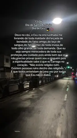 13/06 - Dia de Santo Antônio, dia de Exu!!! Laroye Exu, laroye seu Tranca rua... #umbanda #religiao #santo #antonio #exu 