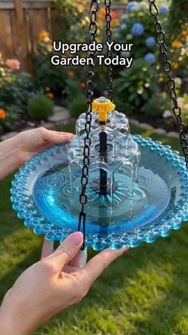 Solar Cascade Hanging Bird Bath Fountain, Three-Tier Outdoor Water Feature, Hummingbird Attractor, Easy Clean Glass Basin, Solar Pump Included #outdoordecor #homegarden #backyardmusthaves #gardeningmusthaves #raisedgardenbeds #goveeoutdoorsolarstringlights #selfwateringplanter #giftsforgardeners #wateringmadeeasy #birdgifts