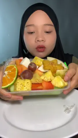 Rujak buah bumbu kering  #mukbang #makan 