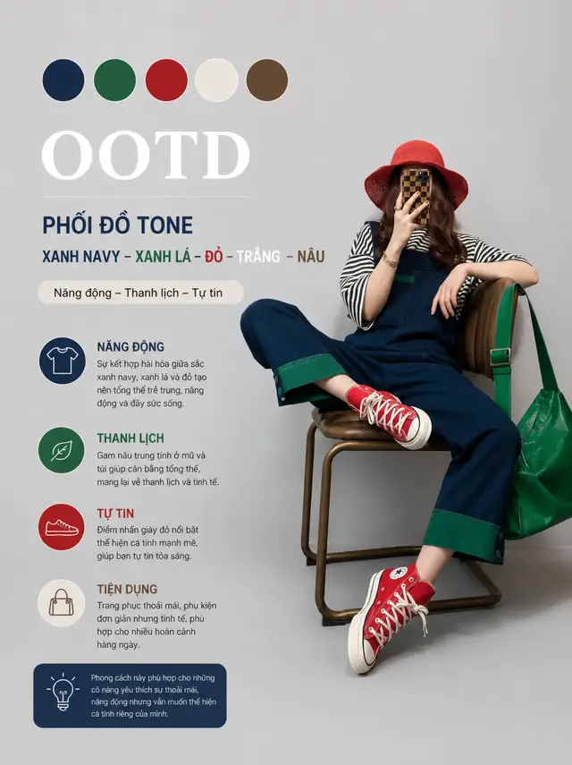 🎨 Gợi ý phối màu OOTD giúp outfit hài hòa và nổi bật hơn. ❤️ Thả tim nếu thấy hữu ích 📌 Lưu lại để xem khi cần #OOTD #phoido #phoimau #mixmatch  #fashiontips     