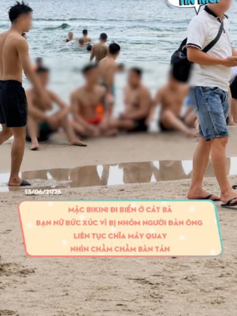 Mặc Bikini đi biển ở Cát Bà, bạn nữ bức xúc vì bị nhóm người đàn ông liên tục chĩa máy quay, nhìn chằm chằm bàn tán  #odaycotinmoi #xuhuong #LearnOnTikTok