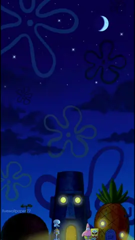 Good night squidward.... Live wallpaper in my bio 👉@Live Wallpaper  #cartoon #cartoonnetwork #spongebob #bikinibottom #minggupagi 