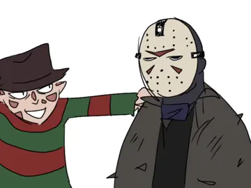 freddy vs jason I tihjnk Jasonville vs Freddie bye I made thjs for fun because I can't beat shao kahn in mk trilogy .  .  .  #fridaythe13th #jasonvoorhees #animation #freddykrueger #fyp