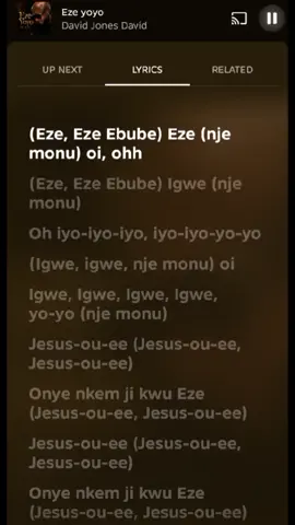 Eze Yoyo by David Jones #Lyrics #lyrics_songs #lyricsvideo #music #foryou 