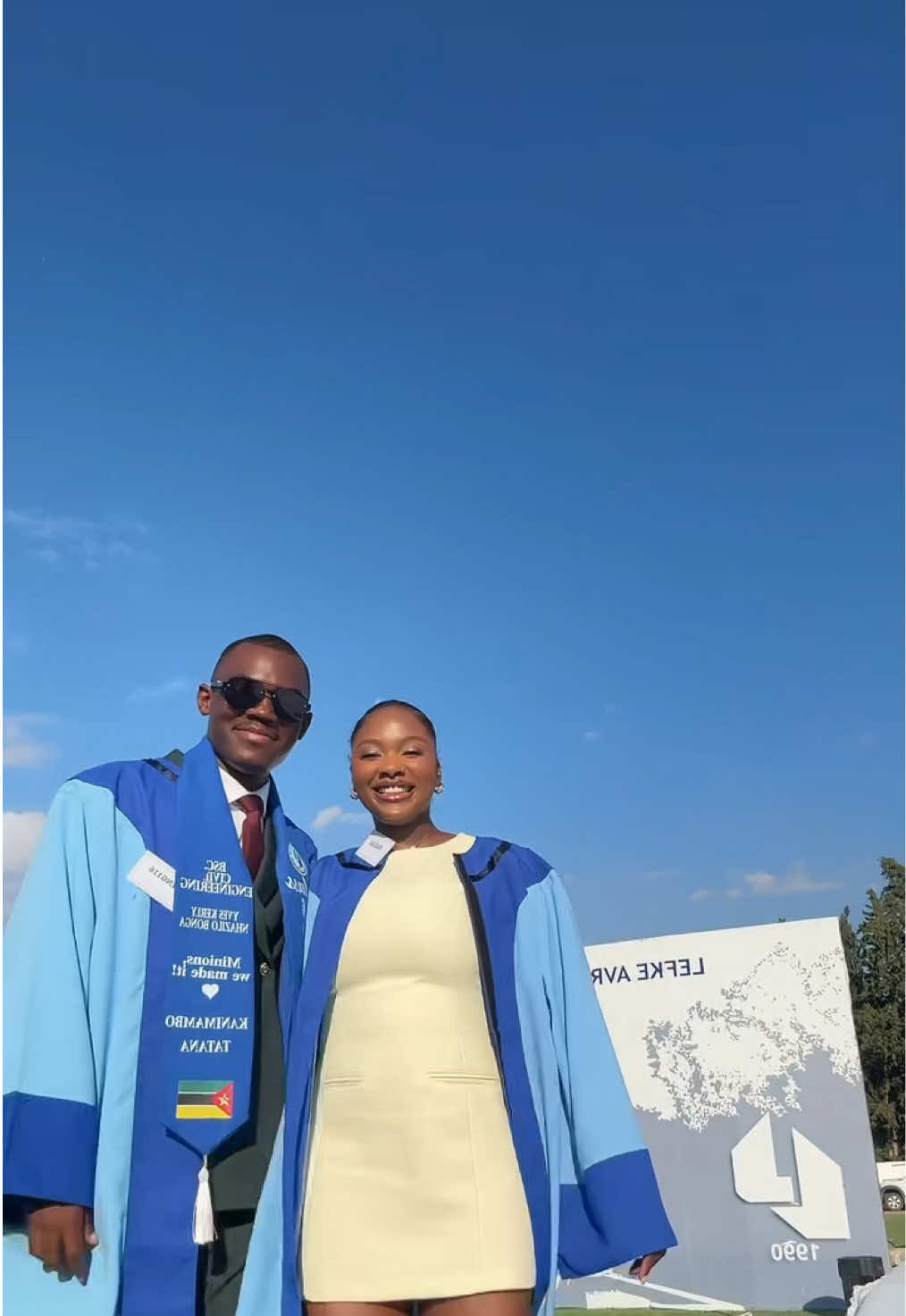 finally doneeee 🤍 @Yves Bonga                                                                 #graduation #gradtransition #coupletrends #fyp 