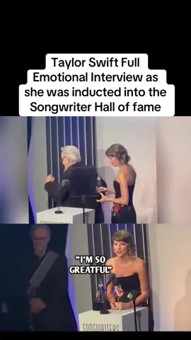 Taylor Swift Full Emotional Interview as she was inducted into the Songwriter Hall of fame #traviskelce #taylorswift #injury #fyp 