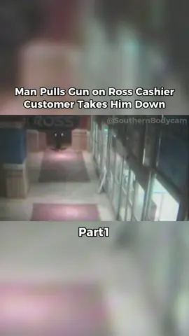 Man pulls gun on Ross cashier… Customer takes him down #bodycam #police #dashcam 