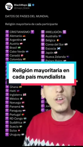 Religión mayoritaria en cada país mundialista#greenscreen 