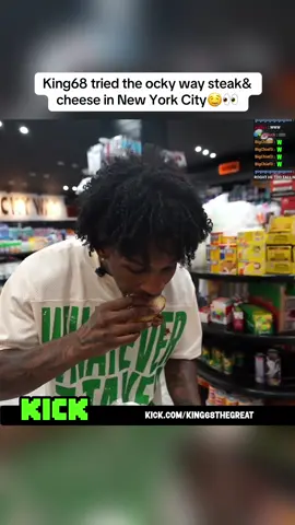 King68 tried the ocky way steak&cheese in New York City🤤👀 #king68thegreat #king68 #livestream #streamer #fyp @General ock 
