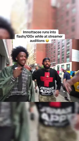 Imnottacee ran into flashy100x while at streamer auditions 😂 #imnottacee #fyp #viral #flash100x #twitchstreamer @Ace™️ @flashy100x 