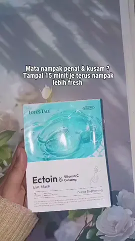 Hydrate + brighten + fresh dalam satu tampalan je  #BloomLotusTale #EyeMask #BrighteningEyeMask #SkincareRoutine