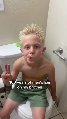 So his hair actually would not cooperate #brother #jj #fyp #viral #100years 