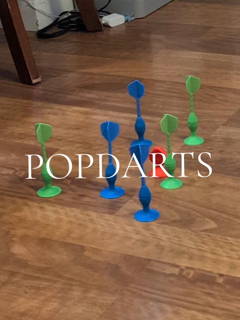 super fun game! love that these stick to most flat surfaces and you can make it challenging with distance! #popdarts #popdartsgame 