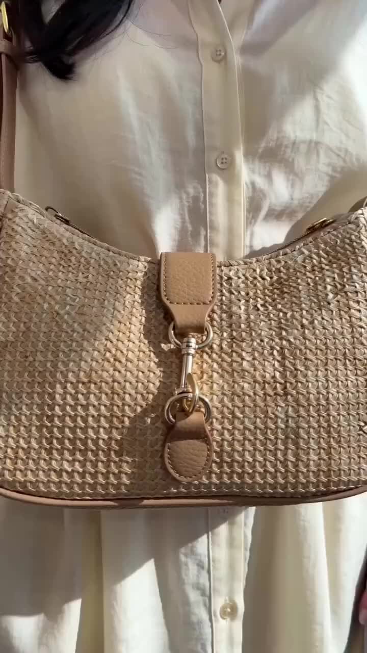 Retro Minimalist Crescent Half Moon Purse Crossbody Bag Adjustable Strap for Dating Outing Party Beach 