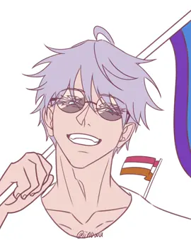 Ni rezando 5 padres nuestros de te va a quitar lo jochis, Suguru ☝🏻  #bl #satosugu #geto #gojo #Pride 