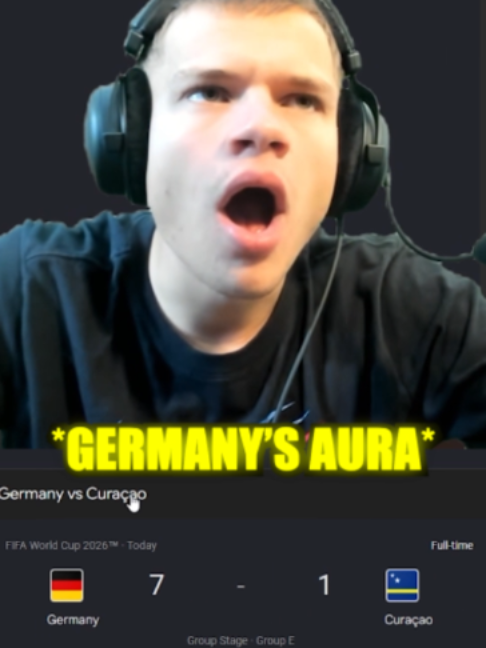 Jynxzi Reacts to Germany Beating Curaçao 7-1! 😱🔥 #fyp #jynxzi #jynxziclips