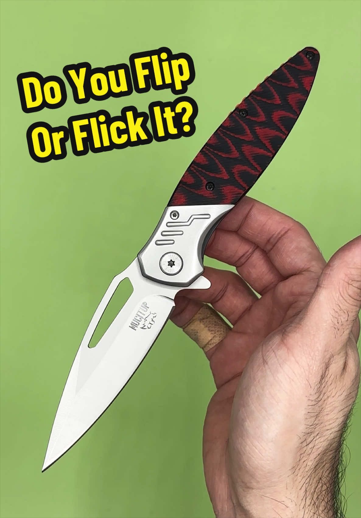 A great heavy duty EDC knife by Mucitup. You get D2 Steel, flipper, opening hole, and some unique G10 handles…all at a great price. #pocketknife #foldingknife #everydaycarry #edcknife #pocketknives 