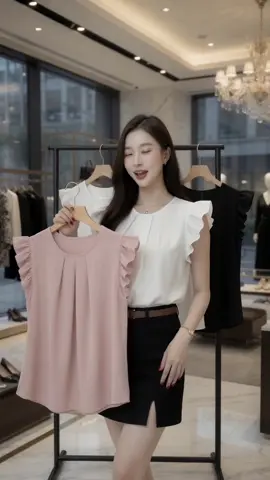 Áo nữ tay bèo cánh tiên  #thoitrangnu #tretrung #tieuthu #fashion #shopthoitrangnhung 