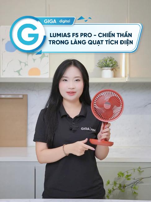 Quạt để bàn Lumias F5 Pro - giống đồ chơi nhưng lại là chiến thần trong làng quạt tích điện -  #gigadigital_official #HopLongEcommerce #Lumias #QuatdebanLumias #LumiasF5Pro