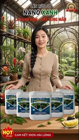 [Lân Hữu Cơ] NANO XANH 5 Lít - Giải Pháp Giúp Lá Xanh Đậm Giúp Hạ Phèn Và Nâng pH Đất Nhanh Chóng