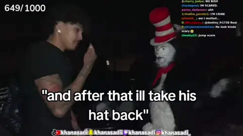 khan met cat and the hat  . . . #stream #catandthehat #kaicenatstreameruniversity #khanasadi #twitchstreamer @KhanAsadi @KhanExclusives 