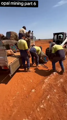 Loading massive Opal chunks to send to the stone factory! These gems are HUGE.  #giant  #Stone  #Opal  #Gemstone #mining 