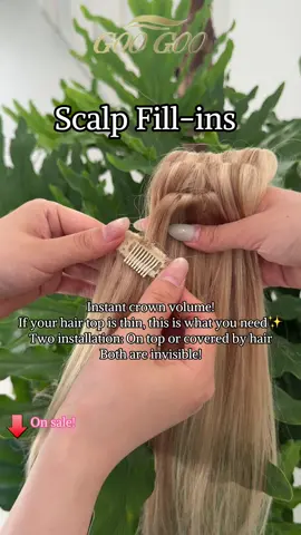 Scalp Fill Ins✨ #googoohair #hairextensions #summerhairstyles  #DealsForYouDays #thinhair 