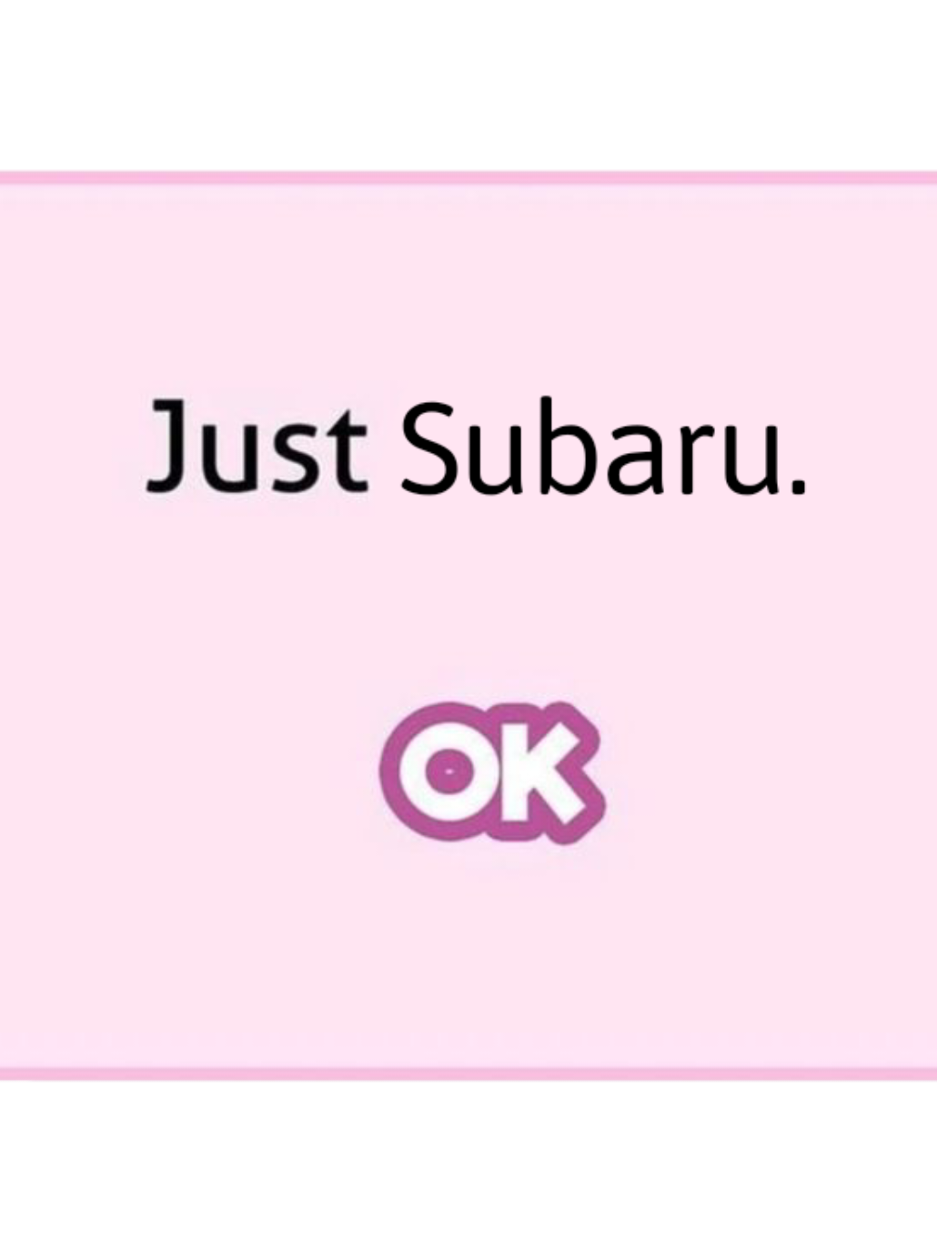 #JUSTSUBARU :; just subaru. just subaru. just subaru. :; #subaru #tokyodebunker #tkdb #subarukagami 