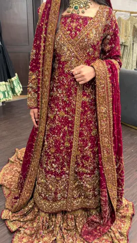 Zeeshan Danish bridal dress now available at studio for more queries kindly dm us 