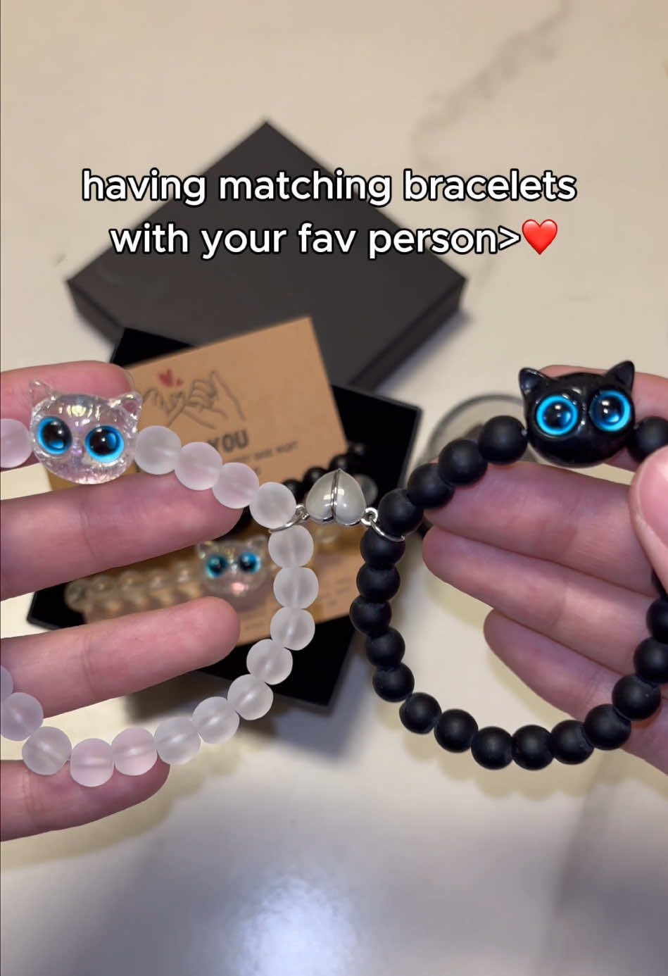 “You complete me.”💕👩‍❤️‍👨 Just like our bracelets — two halves,one heart.🥰❤️🎁#matching #couplegoals #giftsforhim #bracelet #Love 