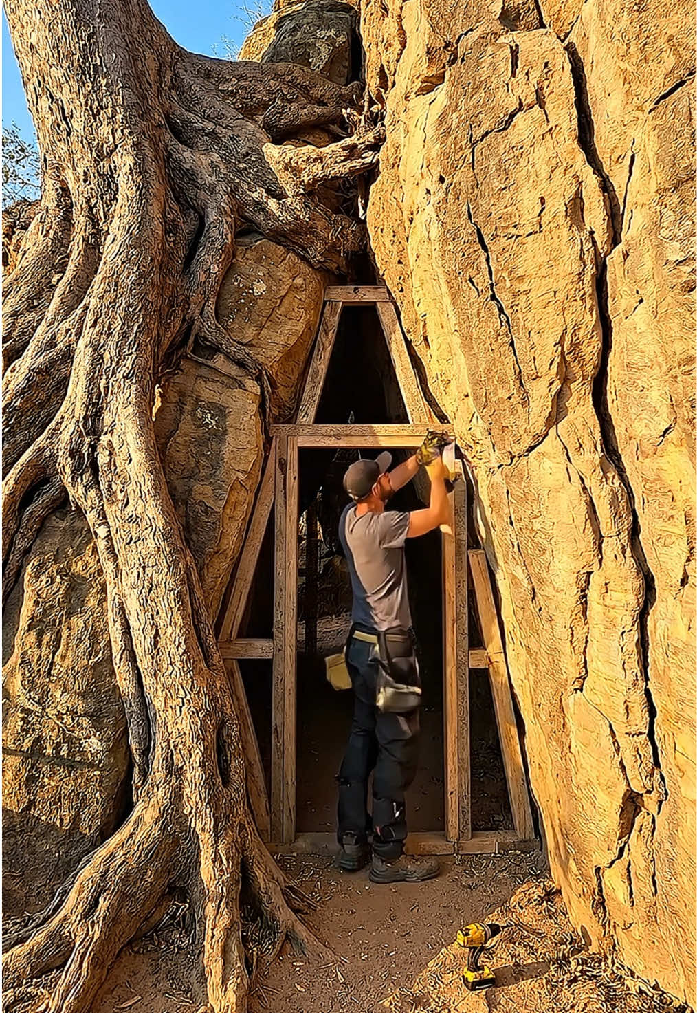 I Build Cozy Room inside of the Rock with Natural Pool #tinyhouse #cozy #offgrid #build #survival 