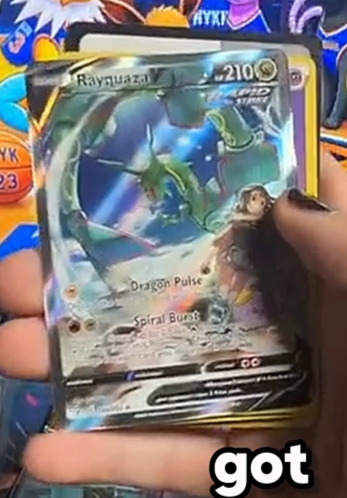 WHO ELSE IS STILL CHASING THIS CARD? JOIN THE LIVE AND LETS GET TO CHASING! #fyp #pokemon #pokemontcg #tcg #rayquaza 