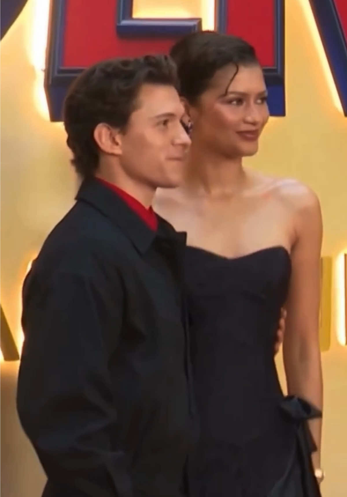 Tom Holland & Zendaya is giving Peter Parker and MJ energy at the Spider-Man: Brand New Day premiere red carpet. 🕸️⚡️ #SpiderMan #brandnewday #zendaya #tomholland 