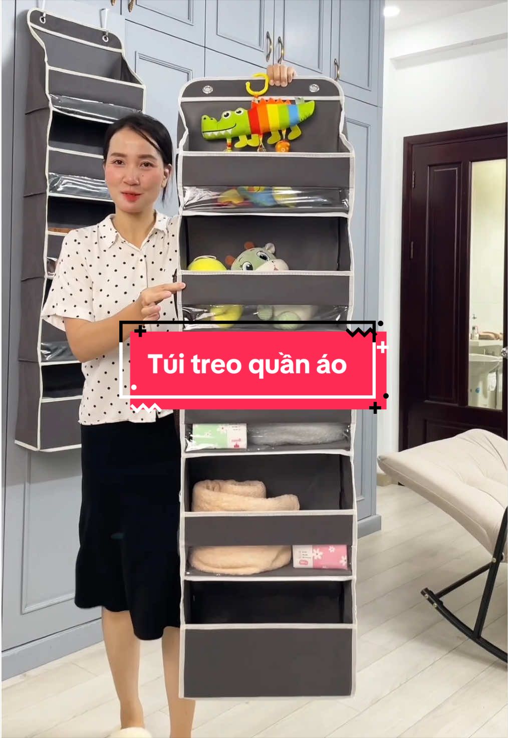 Túi treo quần áo 5 tầng treo được mỹ phẩm, đồ dùng cá nhân, túi xách ạ #hopdungquanaogapgon #morninghouse #hopdungquanao #tuitreo #tuitreoquanao 