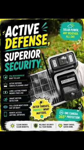 Want clear monitoring at midnight? 24/7 full-color camera security presents vivid night images#camera #solarcamera #securitycamera #dealsforyoudays #homesecurity 