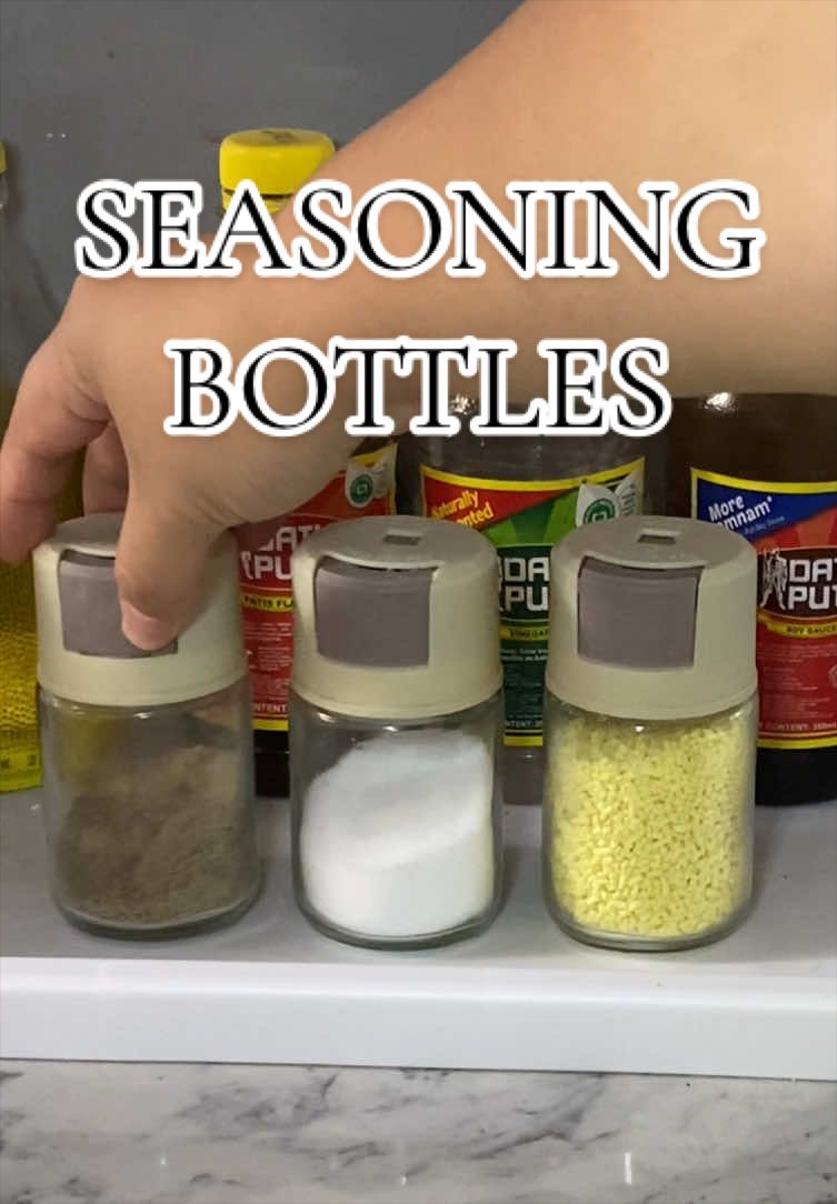 Mas organize ang kitchen counter kapag meron ka nito—nakaka aesthetic pa! #seasoningbottle #seasoningbottleset #kitchenfinds 