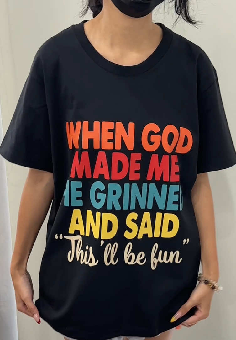 Funny Confident God Made Me Quote Shirt #tshirt #oversizedshirt #funnyshirts #ootdfashion #menfashion 