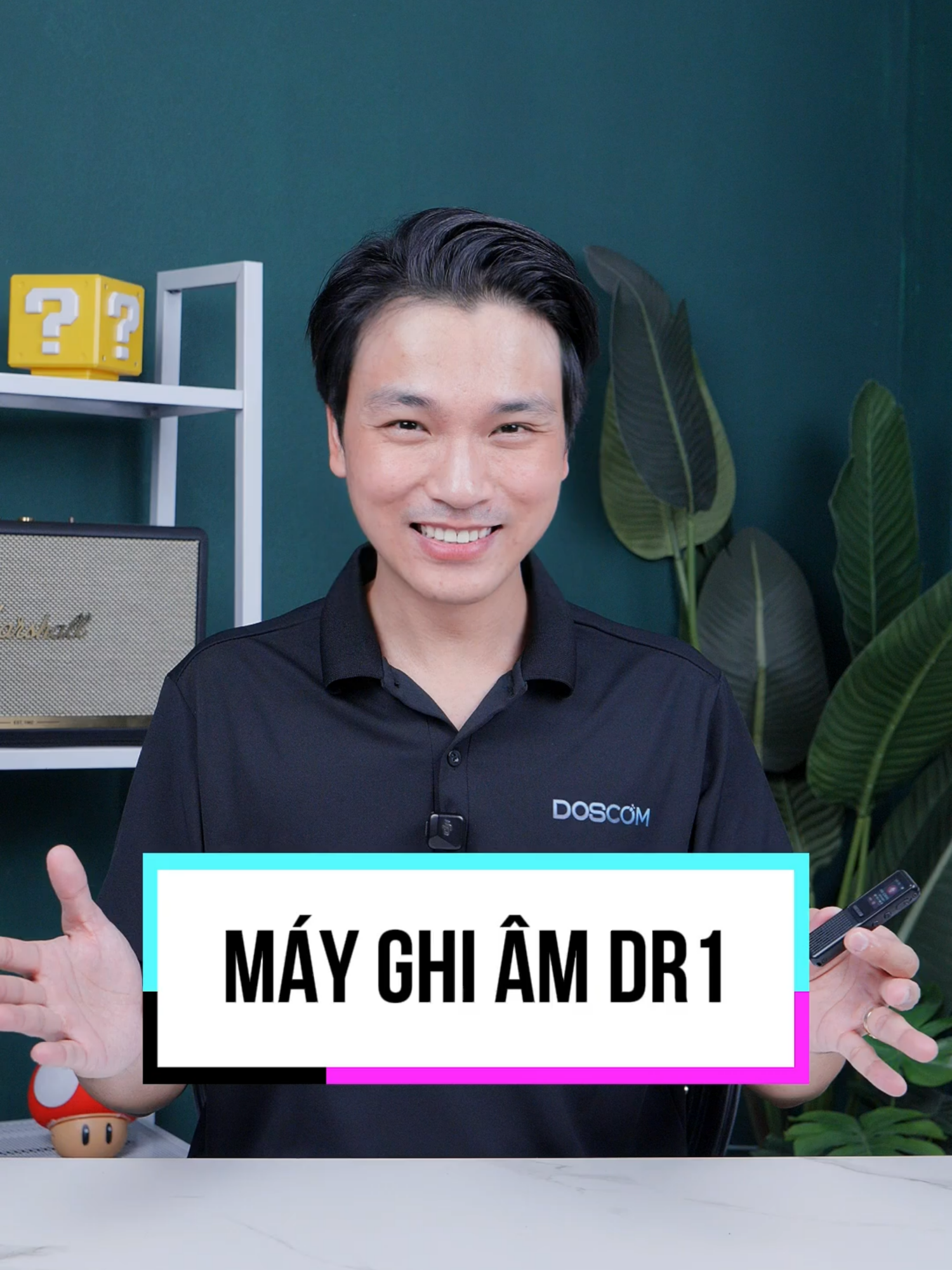 Thiết bị ghi âm chuyên dụng DR1 Doscom: Siêu nhỏ gọn, lọc tạp âm đỉnh cao, pin trâu 30h liên tục. #Doscom #MayGhiAmDR1 #ThietBiGhiAm #GhiAmChuyenDung #CongNghe #BaoMat