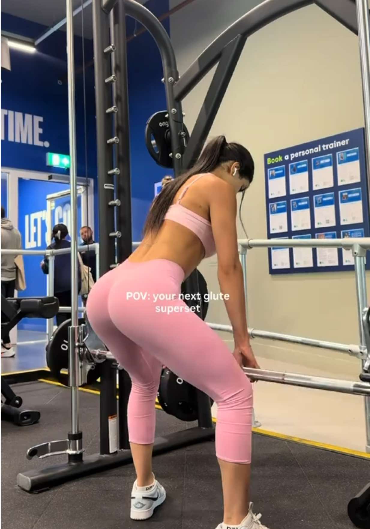 @aybl 🪽💕discount code KIMIA10  ~ Enhance Seamless Leggings - Sugar Pink - XS ~ Essential Double Layer Sports Bra - Pink - S #gymgirl#GymTok#legday